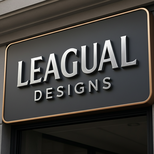 Leagual Designs with Rounded Corners and Metallic Border
